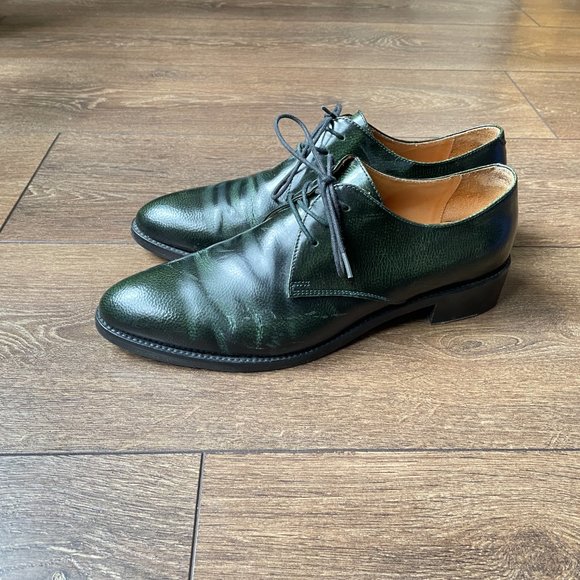 Objects in Mirror green derby shoes, size 40.5 - Picture 3 of 7